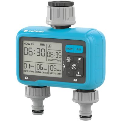 Cellfast Elektroniczny sterownik nawadniania 2-sekcyjny CHRONOS 52-092 Cellfast Elektroniczny sterownik nawadniania 2-sekcyjny CHRONOS 52-092