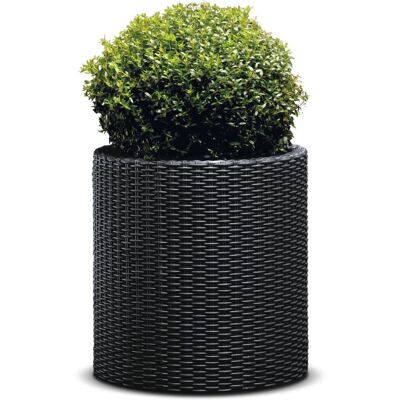 Donica cylindryczna KETER, antracytowa, 43x44 cm Donica cylindryczna KETER, antracytowa, 43x44 cm