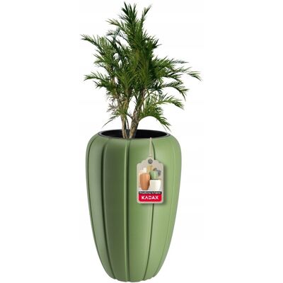 KADAX Donica Doniczka Na Kwiaty + Wkład 3D Zielona 60cm KADAX Donica Doniczka Na Kwiaty + Wkład 3D Zielona 60cm