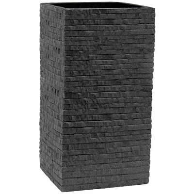 Donica ogrodowa kwadratowa 27 x 27 cm Kubus ceglana antracytowa PATIO Donica ogrodowa kwadratowa 27 x 27 cm Kubus ceglana antracytowa PATIO