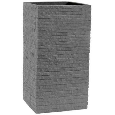 Donica ogrodowa kwadratowa 27 x 27 cm Kubus szara ceglana PATIO Donica ogrodowa kwadratowa 27 x 27 cm Kubus szara ceglana PATIO