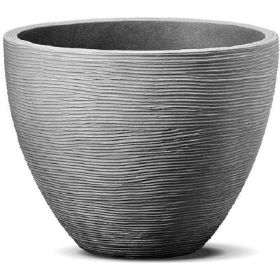 Donica Ogrodowa Okrągła 40 X 31 Cm Szara Patio Donica Ogrodowa Okrągła 40 X 31 Cm Szara Patio