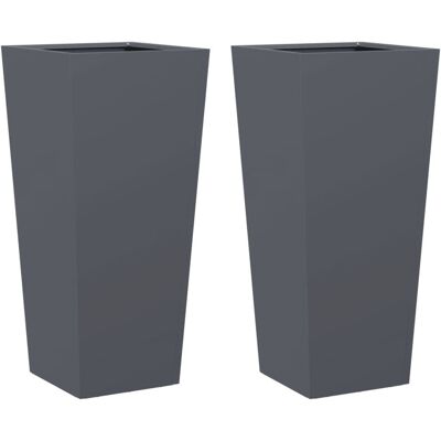 VMP Donice ogrodowe, 2 szt., antracytowe, 35x35x75 cm, stalowe VMP Donice ogrodowe, 2 szt., antracytowe, 35x35x75 cm, stalowe
