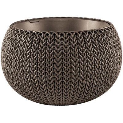Keter Doniczka COZIES KNIT - S - brązowy Keter Doniczka COZIES KNIT - S - brązowy