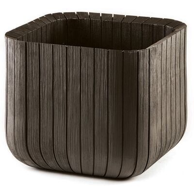 Keter Doniczka ogrodowa Wood Planter, brązowa, 39,5x39,5 cm, 50,5 l Keter Doniczka ogrodowa Wood Planter, brązowa, 39,5x39,5 cm, 50,5 l