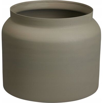 Koopman Doniczka osłonka metalowa okrągła nowoczesna brązowa 33cm 1szt Koopman Doniczka osłonka metalowa okrągła nowoczesna brązowa 33cm 1szt
