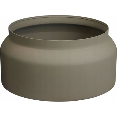 Koopman Doniczka osłonka metalowa okrągła nowoczesna brązowa 42cm 1szt Koopman Doniczka osłonka metalowa okrągła nowoczesna brązowa 42cm 1szt