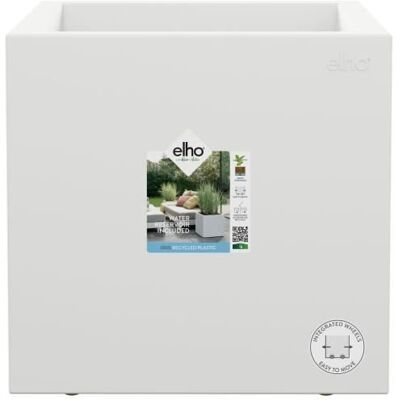 Elho Vivo Next Square 30 Pudełko Na Kwiaty - Białe - Ø 30 X Wys. 29 Cm - Do Użytku Na Zewnątrz - W 100% Z Recyklingu; Elho Vivo Next Square 30 Pudełko Na Kwiaty - Białe - Ø 30 X Wys. 29 Cm - Do Użytku Na Zewnątrz - W 100% Z Recyklingu;