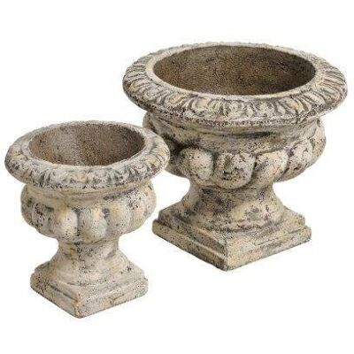 Belldeco GIARDINO Donica Puchar, beżowy, 34x34x24 cm Belldeco GIARDINO Donica Puchar, beżowy, 34x34x24 cm
