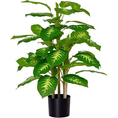 HOMCOM Sztuczna Dieffenbachia duża 95 cm sztuczna roślina, sztuczne rośliny Dieffenbachia w doniczce, sztuczne drzewo jak prawdziwe ze sztuczną traw.. HOMCOM Sztuczna Dieffenbachia duża 95 cm sztuczna roślina, sztuczne rośliny Dieffenbachia w doniczce, sztuczne drzewo jak prawdziwe ze sztuczną traw..