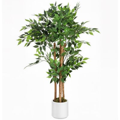 HOMCOM Sztuczny banyan 120 cm z masywnym drewnianym pniem, doniczką HOMCOM Sztuczny banyan 120 cm z masywnym drewnianym pniem, doniczką