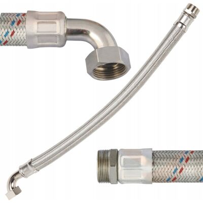 Ibo Wąż Antywibracyjny 100 Cm 1' Wężyk Z Kolanem Do Hydroforu + Uszczelka Ibo Wąż Antywibracyjny 100 Cm 1' Wężyk Z Kolanem Do Hydroforu + Uszczelka