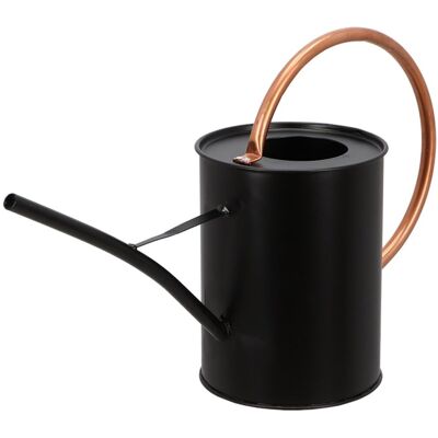 Esschert Design Konewka metalowa czarna z miedzianą rączką 1,65 L Esschert Design Konewka metalowa czarna z miedzianą rączką 1,65 L