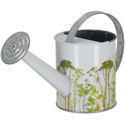 Esschert Design Konewka ogrodowa Herb 1,9 L metalowa biało-zielona rustykalna z długą wylewką do ziół i roślin doniczkowych Esschert Design Konewka ogrodowa Herb 1,9 L metalowa biało-zielona rustykalna z długą wylewką do ziół i roślin doniczkowych
