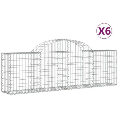 VMP Kosze Gabionowe, 6 Szt, 200x30x60/80 Cm, Galwanizowane Żelazo VMP Kosze Gabionowe, 6 Szt, 200x30x60/80 Cm, Galwanizowane Żelazo