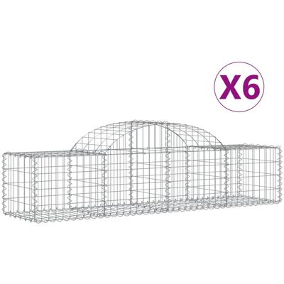 VMP Kosze Gabionowe, 6 Szt, 200x50x40/60 Cm, Galwanizowane Żelazo VMP Kosze Gabionowe, 6 Szt, 200x50x40/60 Cm, Galwanizowane Żelazo