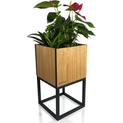 FLEXISTYLE Kwietnik Loft Fiorino Dąb 22X22X40 Cm FLEXISTYLE Kwietnik Loft Fiorino Dąb 22X22X40 Cm