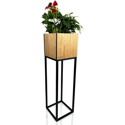 FLEXISTYLE Kwietnik Loft Fiorino Dąb 22X22X80 Cm FLEXISTYLE Kwietnik Loft Fiorino Dąb 22X22X80 Cm
