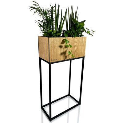 FLEXISTYLE Kwietnik Loft Fiorino Dąb 42X22X80 Cm FLEXISTYLE Kwietnik Loft Fiorino Dąb 42X22X80 Cm