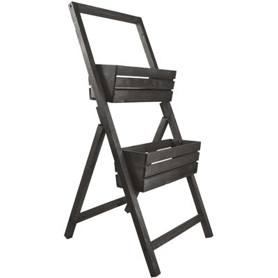 Tin Tours KWIETNIK STOJAK NA DWIE BALKONÓWKI CZARNY 46x58x105 cm Tin Tours KWIETNIK STOJAK NA DWIE BALKONÓWKI CZARNY 46x58x105 cm