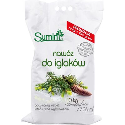 SUMIN Nawóz Do Iglaków (worek) 10+2 kg Gratis Optymalny Skład (12 kg) SUMIN Nawóz Do Iglaków (worek) 10+2 kg Gratis Optymalny Skład (12 kg)