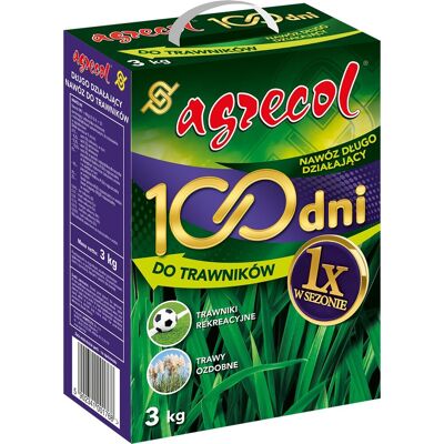 100 dni nawóz do trawników 3kg - Agrecol 100 dni nawóz do trawników 3kg - Agrecol