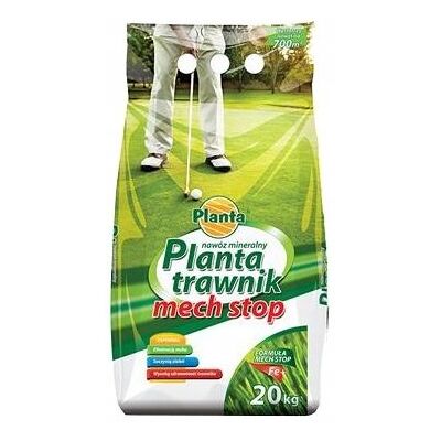 Nawóz na trawnik Mech Stop Planta 20 kg z żelazem Nawóz na trawnik Mech Stop Planta 20 kg z żelazem