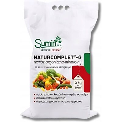 Nawóz organiczno-mineralny Naturcoplet-G Sumin 5 kg Nawóz organiczno-mineralny Naturcoplet-G Sumin 5 kg