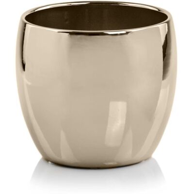 ABC Osłonka Ceramiczna Na Doniczkę Kula Złota 17Cm ABC Osłonka Ceramiczna Na Doniczkę Kula Złota 17Cm