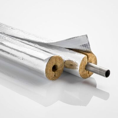 Boni-shop Osłonki izolacyjne z wełny kamiennej ALU na rury 8 m Ø 54 x 40 mm Boni-shop Osłonki izolacyjne z wełny kamiennej ALU na rury 8 m Ø 54 x 40 mm