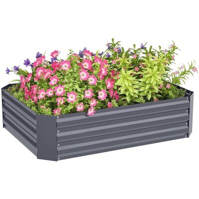 Outsunny Stalowa Podwyższona Grządka Ogrodowa, Doniczka, Zimowa Szkółka, Grządka Ogrodowa, Składana Skrzynka Na Kwiaty, Doniczka Na Warzywa 120x90x3.. Outsunny Stalowa Podwyższona Grządka Ogrodowa, Doniczka, Zimowa Szkółka, Grządka Ogrodowa, Składana Skrzynka Na Kwiaty, Doniczka Na Warzywa 120x90x3..