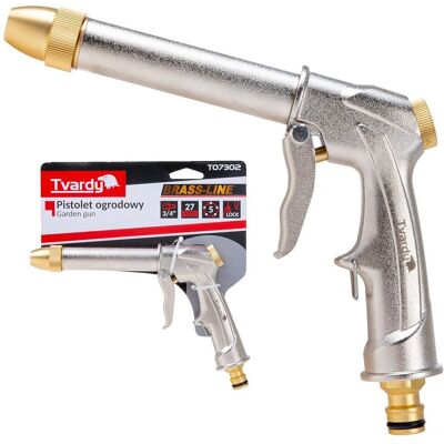 Geko Pistolet ogrodowy długi 27 cm regulowany mosiężny 3/4 BRASS-LINE Geko Pistolet ogrodowy długi 27 cm regulowany mosiężny 3/4 BRASS-LINE