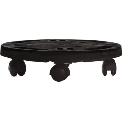 vidaXL Podstawka Pod Donicę, Z Kółkami, Średnica 30 Cm, Czarna, 170 Kg vidaXL Podstawka Pod Donicę, Z Kółkami, Średnica 30 Cm, Czarna, 170 Kg