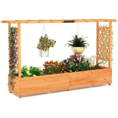Costway - Holz Hochbeet 200x44x114 cm - Podnóżek ogrodowy Costway - Holz Hochbeet 200x44x114 cm - Podnóżek ogrodowy