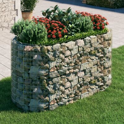 VMP Podwyższona donica gabionowa galwanizowane żelazo 200x100x100cm VMP Podwyższona donica gabionowa galwanizowane żelazo 200x100x100cm