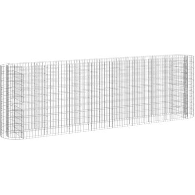 VMP Podwyższona donica gabionowa galwanizowane żelazo 330x50x100 cm VMP Podwyższona donica gabionowa galwanizowane żelazo 330x50x100 cm