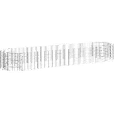 VMP Podwyższona donica gabionowa galwanizowane żelazo 400x100x50 cm VMP Podwyższona donica gabionowa galwanizowane żelazo 400x100x50 cm