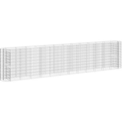 VMP Podwyższona donica gabionowa galwanizowane żelazo 470x50x100 cm VMP Podwyższona donica gabionowa galwanizowane żelazo 470x50x100 cm