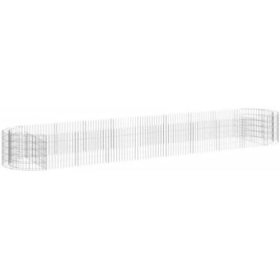 VMP Podwyższona donica gabionowa galwanizowane żelazo 500x100x50 cm VMP Podwyższona donica gabionowa galwanizowane żelazo 500x100x50 cm