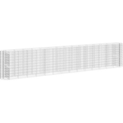 VMP Podwyższona donica gabionowa galwanizowane żelazo 540x50x100 cm VMP Podwyższona donica gabionowa galwanizowane żelazo 540x50x100 cm