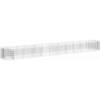 VMP Podwyższona donica gabionowa galwanizowane żelazo 600x100x50 cm VMP Podwyższona donica gabionowa galwanizowane żelazo 600x100x50 cm