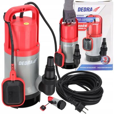 POMPA ZANURZENIOWA DEDRA do brudnej i czystej wody Zatapialna 1000W +pływak POMPA ZANURZENIOWA DEDRA do brudnej i czystej wody Zatapialna 1000W +pływak