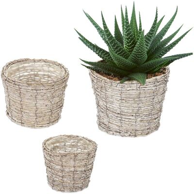 RELAXDAYS ZESTAW 3 DONICZEK RATTANOWYCH OSŁONKI NA KWIATY RÓŻNE ROZMIARY RELAXDAYS ZESTAW 3 DONICZEK RATTANOWYCH OSŁONKI NA KWIATY RÓŻNE ROZMIARY