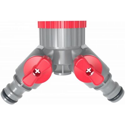 AWTOOLS Rozdzielacz 2 zaworowy 3/4' - 1/2' na kran AWTOOLS Rozdzielacz 2 zaworowy 3/4' - 1/2' na kran