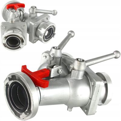 MAR-POL Rozdzielacz Kulowy Strażacki Węży Trójnik Złącze Z 3'' 75mm Na 2x 2'' 52mm MAR-POL Rozdzielacz Kulowy Strażacki Węży Trójnik Złącze Z 3'' 75mm Na 2x 2'' 52mm