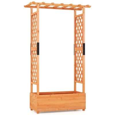 Costway - Holz Hochbeet Rankgitter - 110x44x182 cm - Raised Bed Costway - Holz Hochbeet Rankgitter - 110x44x182 cm - Raised Bed