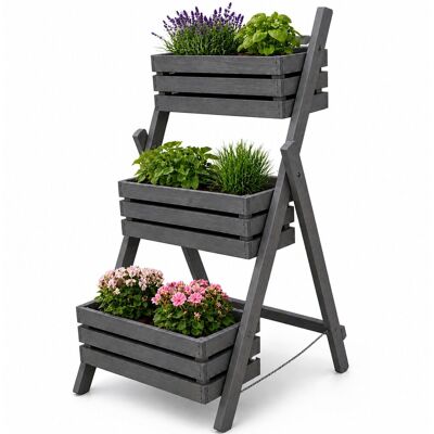Inny producent Szary, drewniany kwietnik, skrzynka na kwiaty - warzywniak, wkład 60 cm Inny producent Szary, drewniany kwietnik, skrzynka na kwiaty - warzywniak, wkład 60 cm