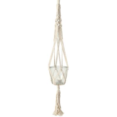 Boltze Szklana doniczka na kwiaty, dekoracja z makramy MAKRAMEE, 83 cm Boltze Szklana doniczka na kwiaty, dekoracja z makramy MAKRAMEE, 83 cm