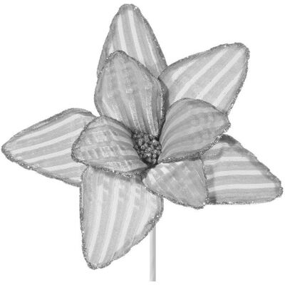 Sztuczny kwiat EUROFIRANY, 26 cm, srebrny, 12 szt. Sztuczny kwiat EUROFIRANY, 26 cm, srebrny, 12 szt.