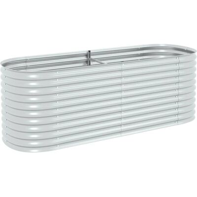 vidaXL Podniesiony łóżko ogrodowe - 240x80x81cm Ocynkowana stal vidaXL Podniesiony łóżko ogrodowe - 240x80x81cm Ocynkowana stal